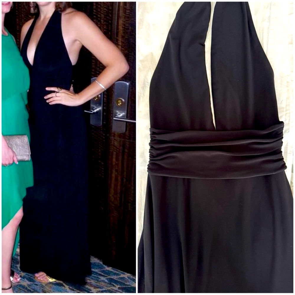 Laundry by Shelli Segal Long Maxi Halter Dress